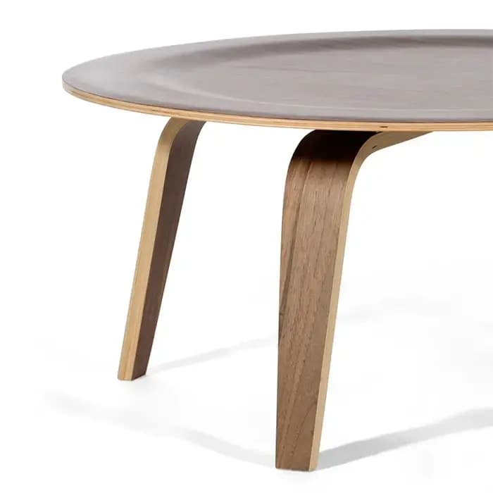 Table basse ronde design chaud petit appartement bois massif salon simplicité modernité personnalité créativité