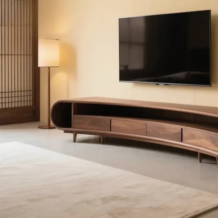 Meuble TV vintage marron unique, meuble TV moderne en chêne massif de luxe, meuble TV classique en b
