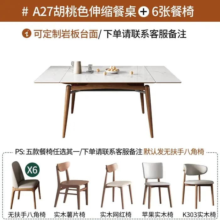 Table à manger pliante et extensible