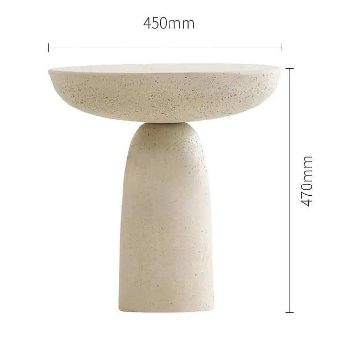 Table d'appoint ronde de style champignon nordique
