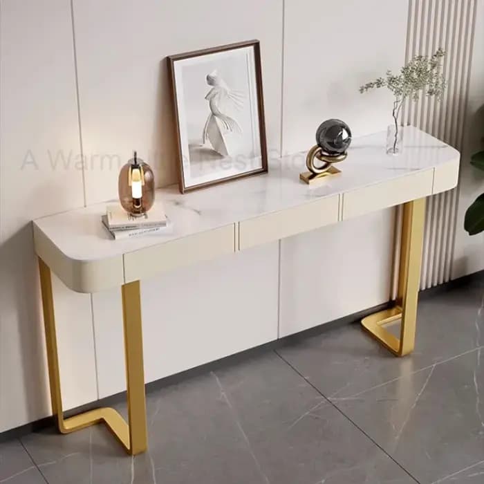 MELCabinet-Table console brillante de luxe pour couloir