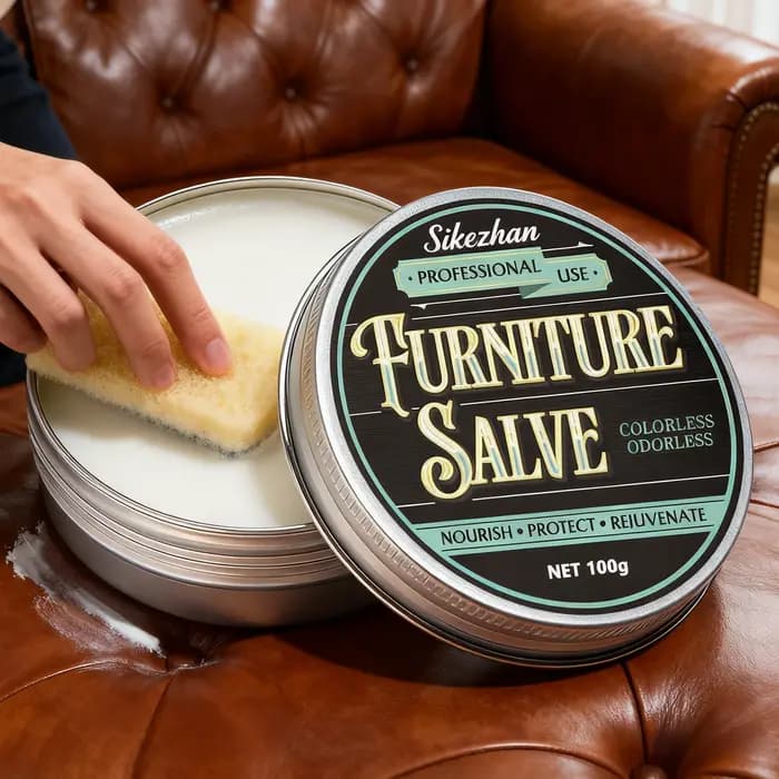 Crème revitalisante pour canapé en cuir naturel – Salve de meubles pour canapés