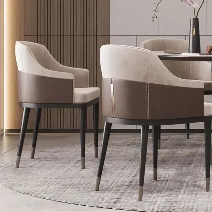 Chaises De salle à manger ergonomiques esthétiques, fauteuil d'appoint en cuir De luxe confortable,