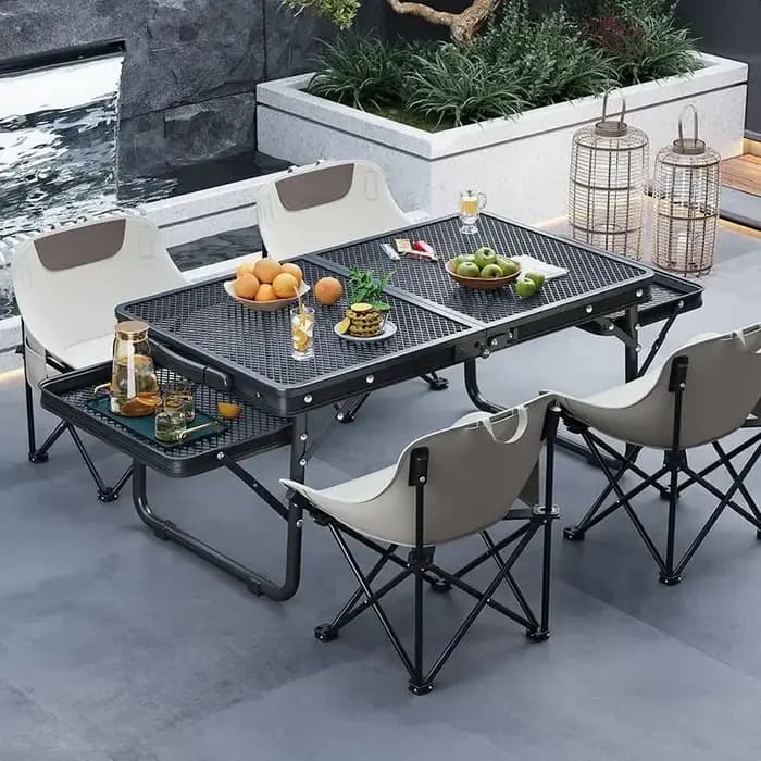 Table basse pliante de levage en alliage d'aluminium