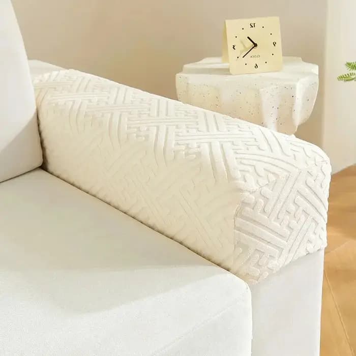 2 pièces 76cm x 25cm Jacquard extensible ajustement canapé bras protecteur accoudoir couvre pour can