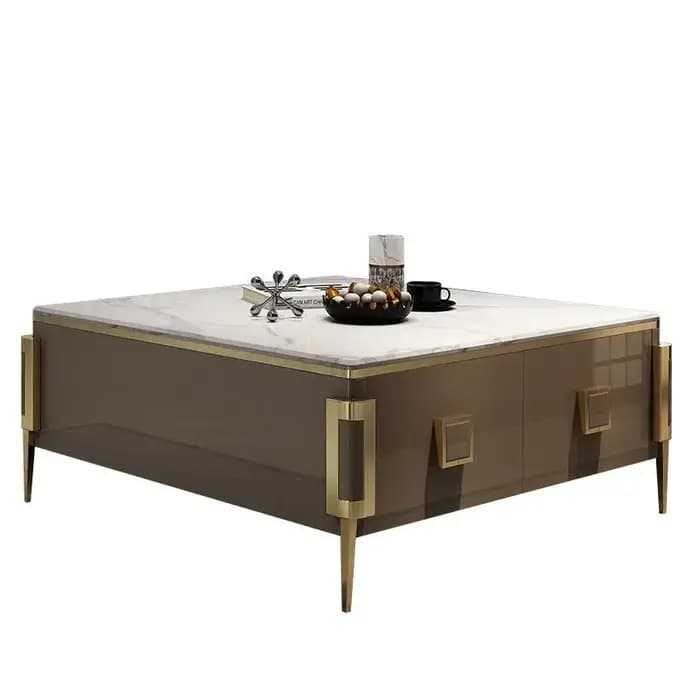 Table basse nordique en acier inoxydable