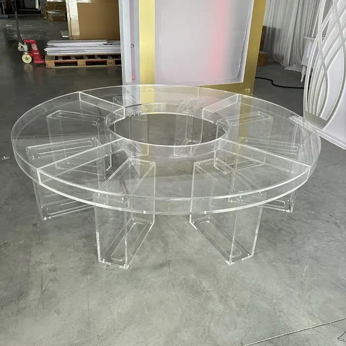 Table à manger de mariage ronde blanche