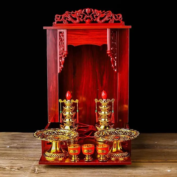 Table de sanctuaire bouddhiste, armoire de statue domestique