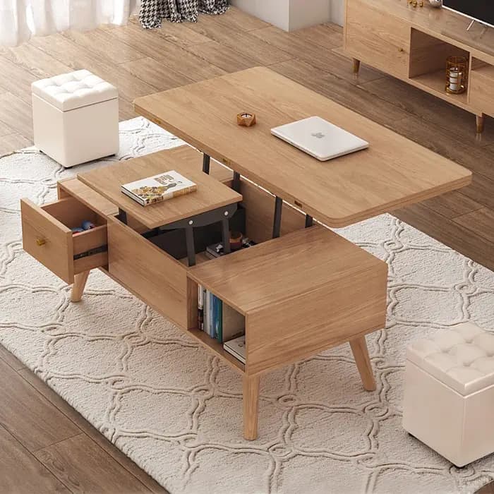 Table basse multifonctionnelle de qualité supérieure avec rangement