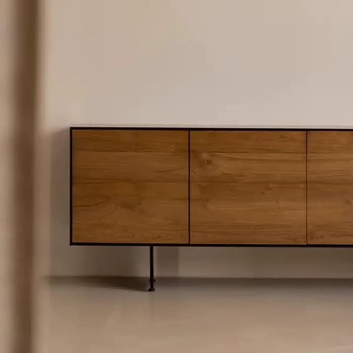 Meuble TV moderne et simple en bois massif