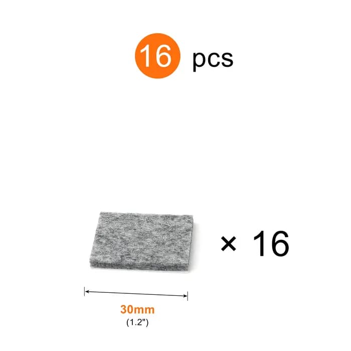 Patins de protection en feutre pour pieds de chaise et de table, épaisseur 3mm, carrés, auto-adhésif
