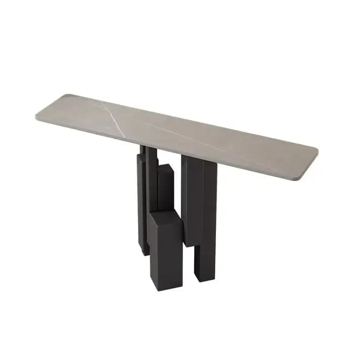 Table console élégante en métal