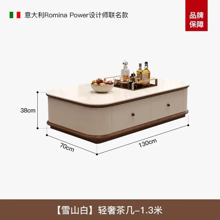 Table basse de luxe minimaliste, rectangulaire, moderne et facile, Tables centrales classiques, Desi