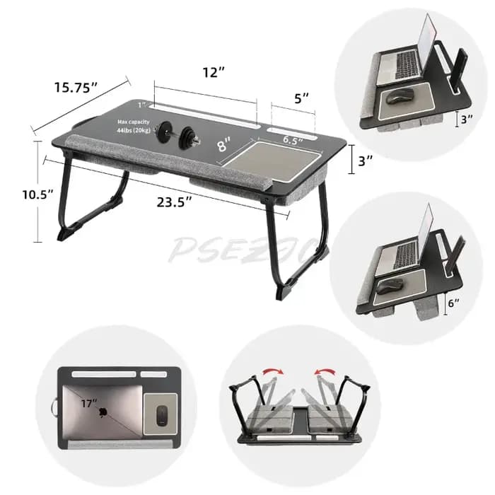 Table pliante pour ordinateur Portable, bureau d'ordinateur, coussin pour personne paresseuse, Table