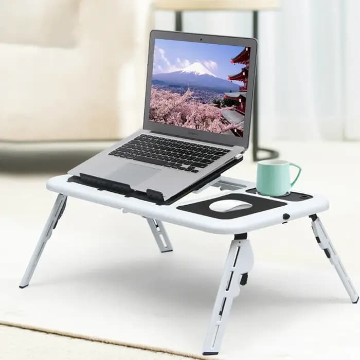 Support de bureau multifonctionnel pour ordinateur portable, table pliable avec refroidissement USB