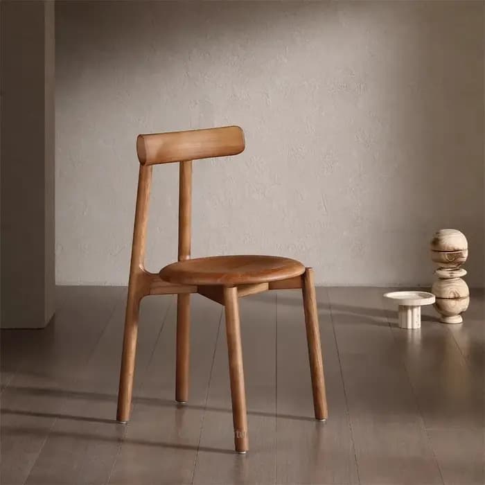 Chaise de salle à manger de luxe haut de gamme en bois massif de style médiéval