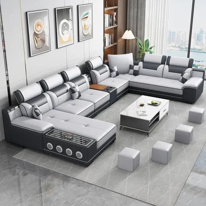 Plais canapé moderne Ajustable luxe sectionnel multifonctionnel inclinable