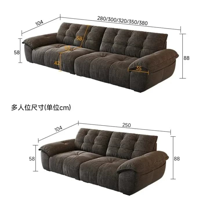 Canapé-lit modulable avec accoudoirs de lecture, idéal pour hôtels et salons, canapé-lit surdimensionné, confortable et douillet, fauteuils de salon, mobilier de salon.