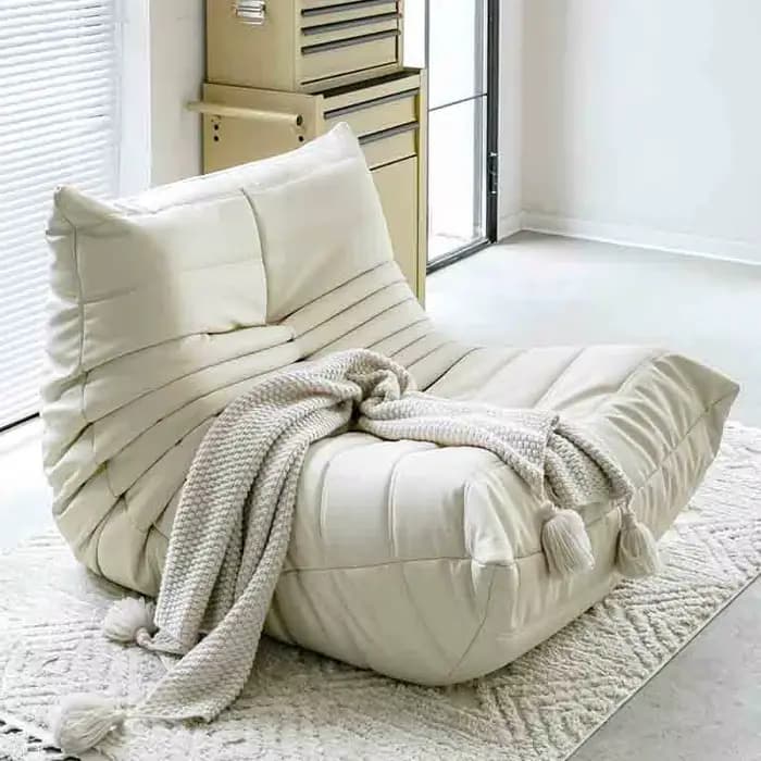 Canapé en mousse à siège unique, sans accoudoirs, paresseux, Chaise de feu confortable, pouf, pour adultes