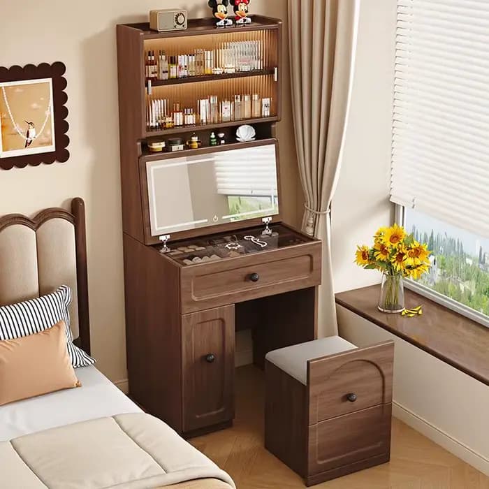 Table De chevet De rangement minimaliste, organisateur De Chambre De luxe français, Table De vanité