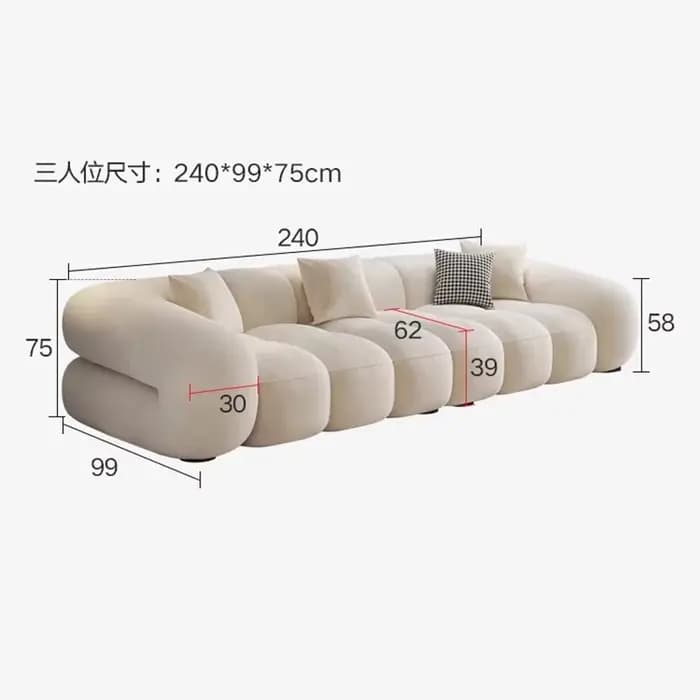 Canapés modernes paresseux avec repose-pieds
