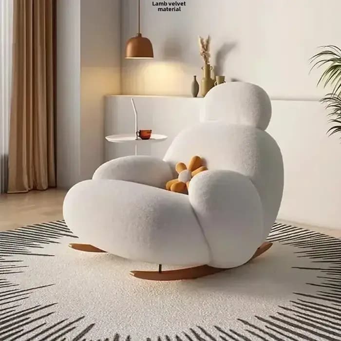 Chaise de Salon blanche moelleuse