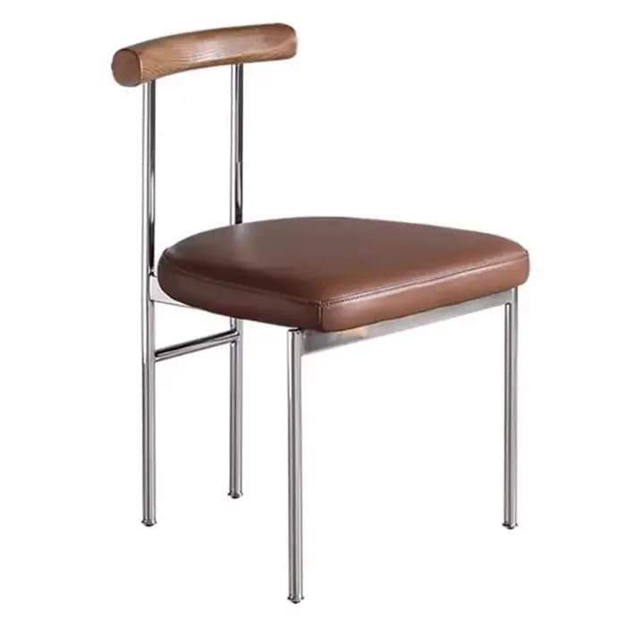 Chaise de salle à manger en bois massif de style vintage