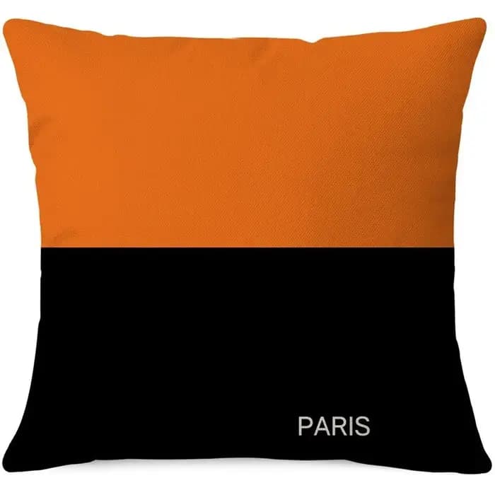 Housse de coussin décorative en coton et lin à motifs géométriques pour canapé