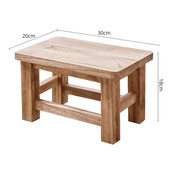 Petit tabouret en bois massif minimaliste moderne