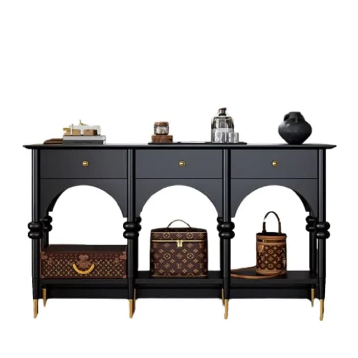 Armoire de style rétro français pour entrée et salon, meuble de rangement d'entrée, armoire de style