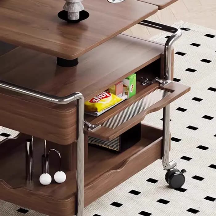 Tables basses multifonctions modernes sur roulettes rangement