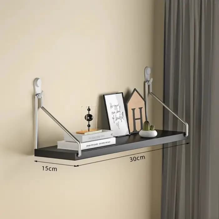 Étagère murale en bois, organisateurs muraux suspendus, étagère de rangement, Design sans poinçon, b