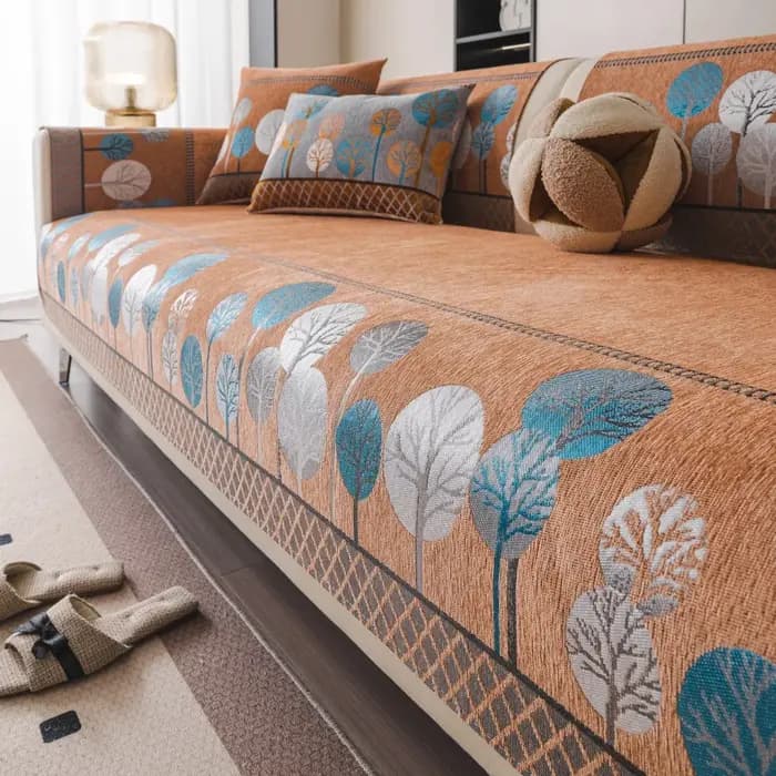 Housse de canapé en Chenille Jacquard