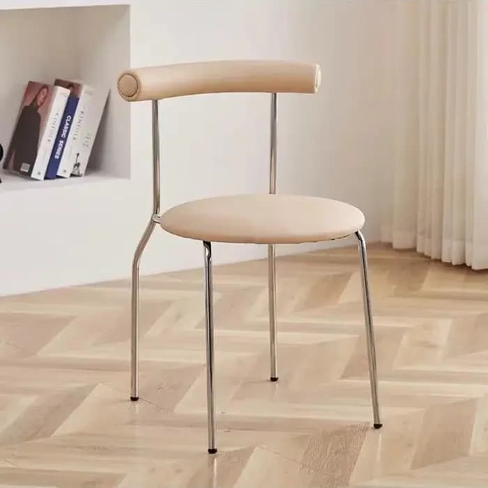 ChimEuropean-Chaises de salle à manger nordiques en métal blanc