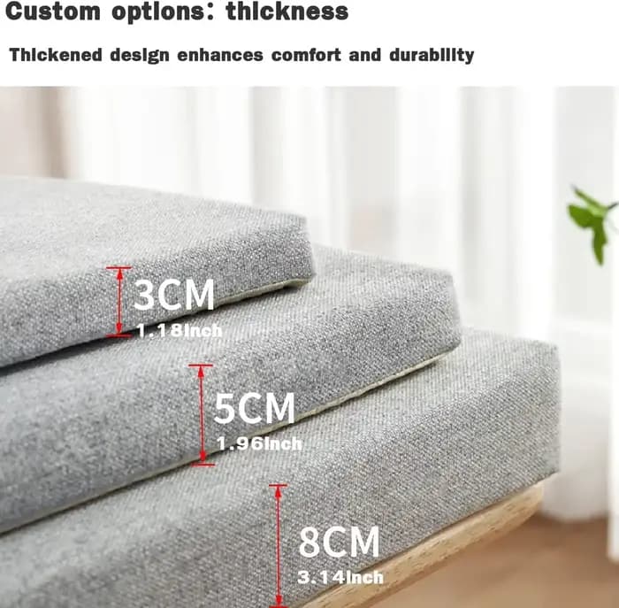 Coussins de banc personnalisés de 5cm