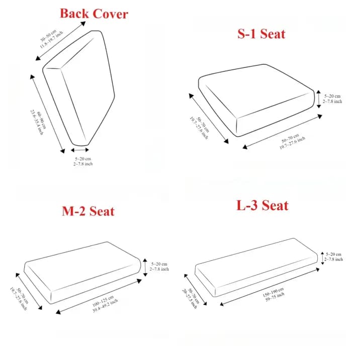 Housse de coussin de canapé réglable en velours
