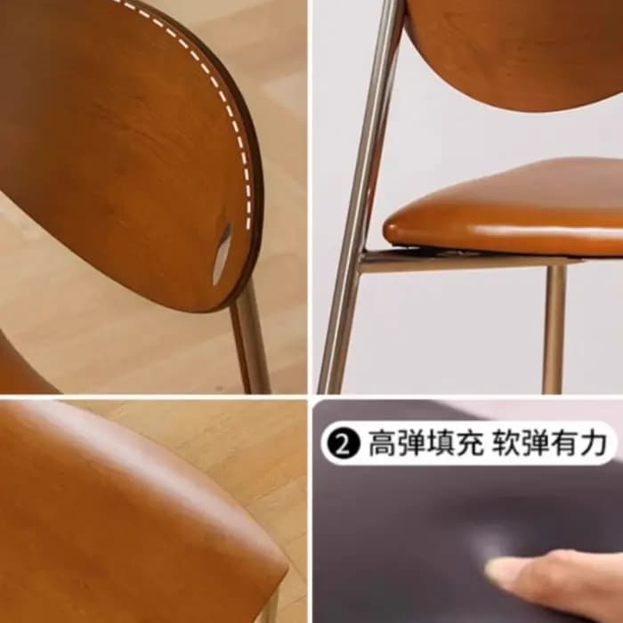 Chaise de salle à manger en bois massif du milieu du siècle, siège de luxe pour café, bistro, cadre