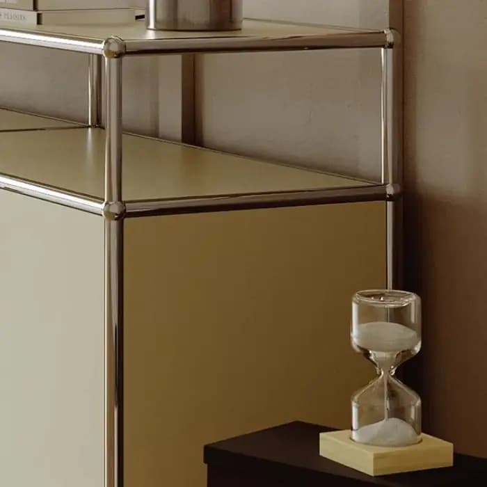 Meuble TV Rétro de Style Mid-Century avec Étagères