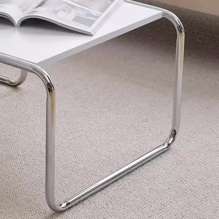 Table basse simple en acier inoxydable, Design moderne, Table basse Unique en métal, sens avancé, me