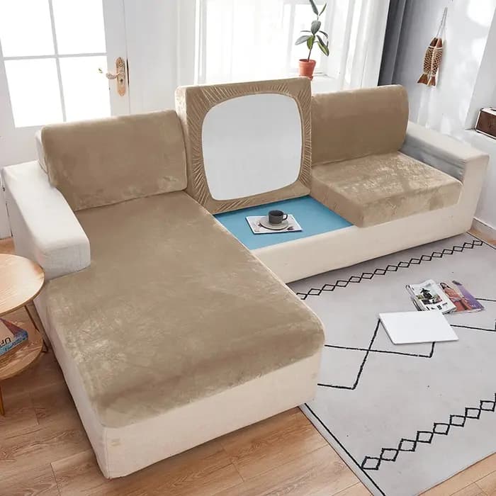 Housse de coussin de canapé en velours pour salon