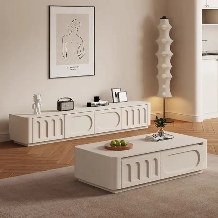 Meuble TV brillant, Table de rangement