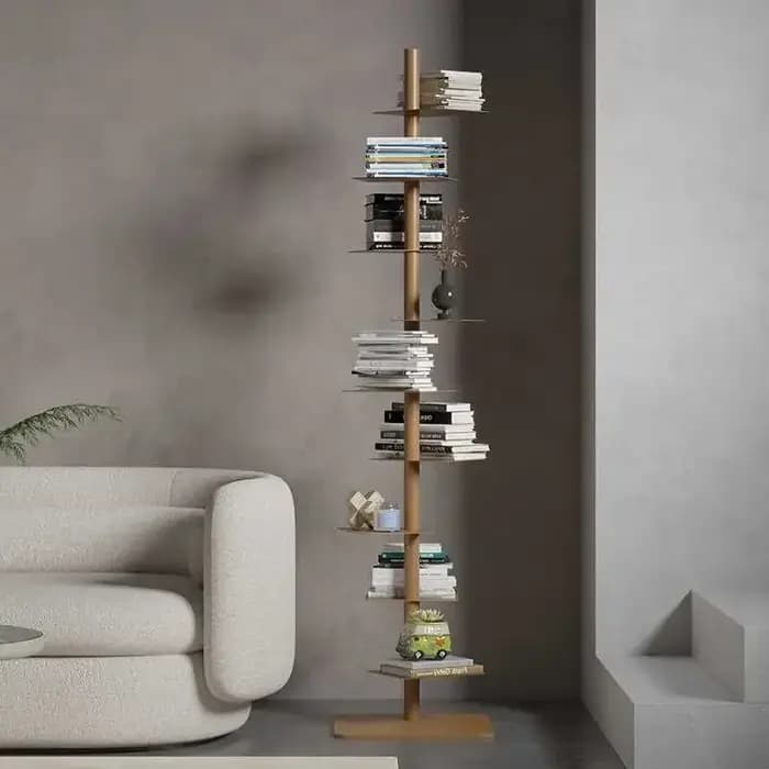 Bibliothèque rotative créative en spirale, présentoir artisanal en fer pour salon, organisateur de l