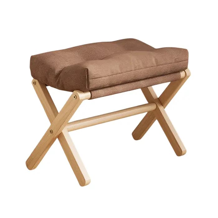 Tabouret à bascule en bois massif pour changer de chaussures