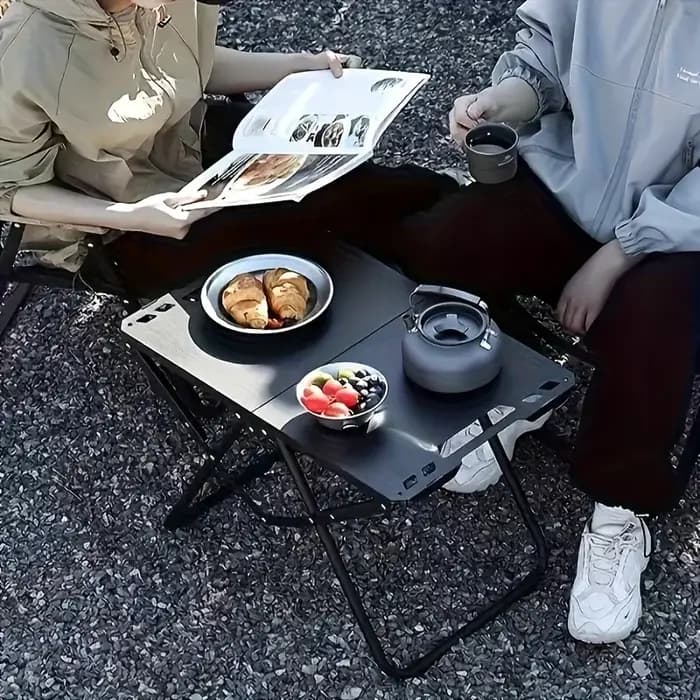 Table pliante pour repas en plein air, table de camping portable, petite table d'extérieur multifonc