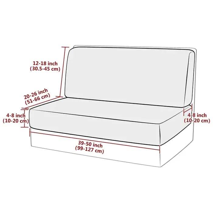 1/2 ensembles couleur unie sans bras housse de canapé extensible RV Dinette coussins couvre cabine siège