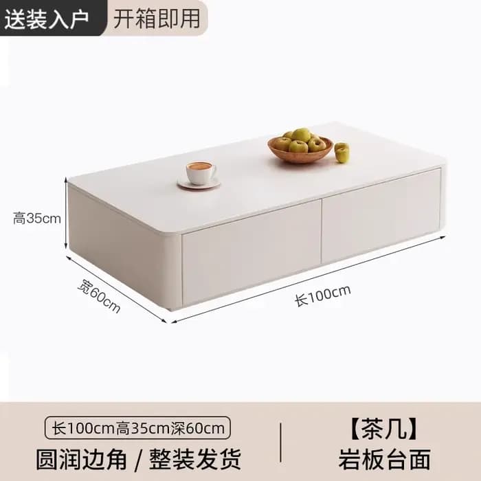 Table Basse de rangement tendance avec tiroirs, rectangulaire, minimaliste, nordique, moderne, de lu