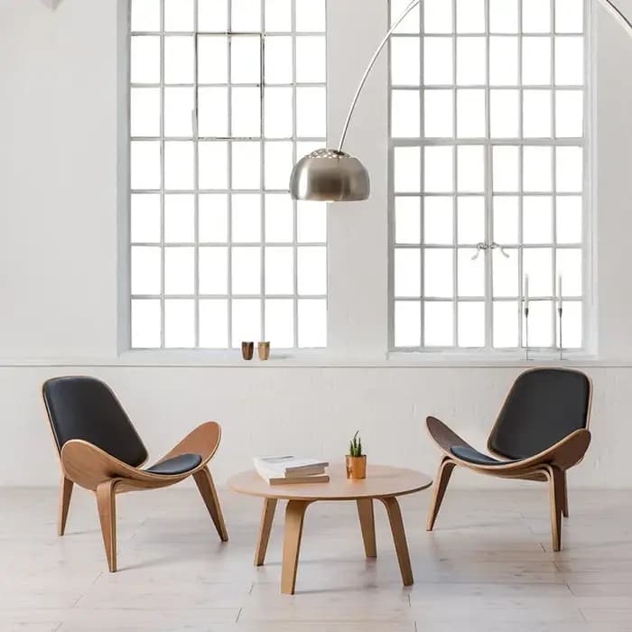Table basse ronde design chaud petit appartement bois massif salon simplicité modernité personnalité créativité