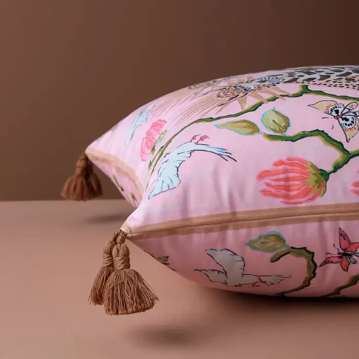 Juste de coussin rétro de luxe avec imprimé léopard