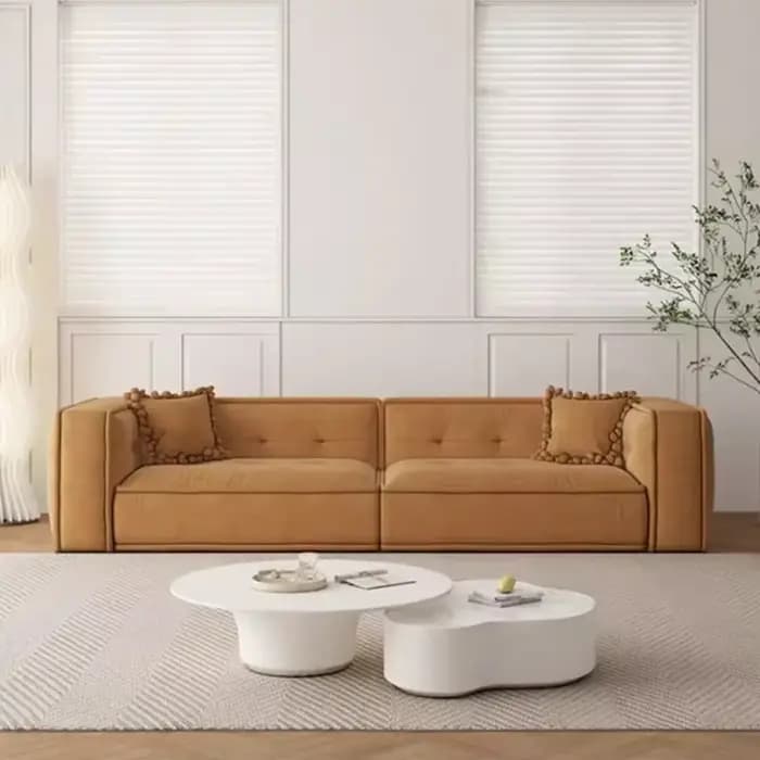 Salon sectionnel luxe canapé minimaliste nordique classique inclinable