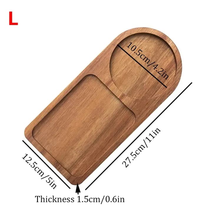 Plateau à café assiette en bois